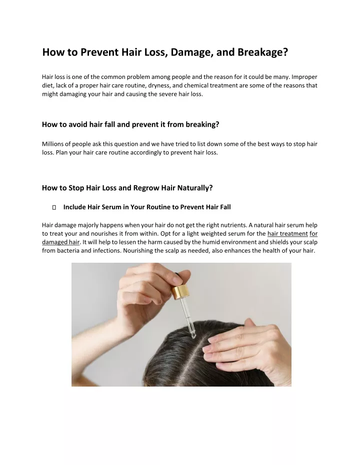 how to prevent hair loss damage and breakage