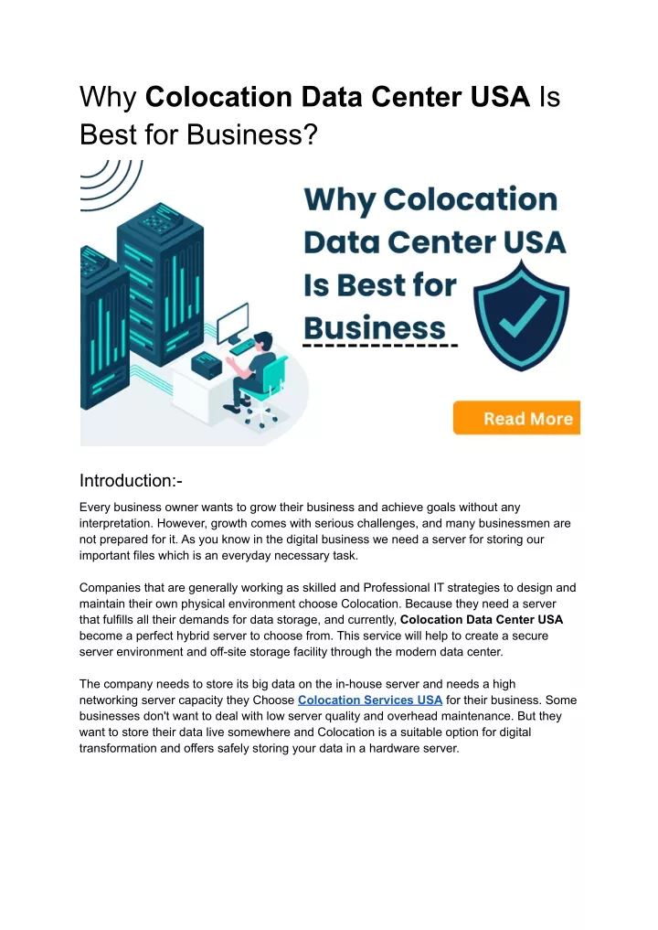 why colocation data center usa is best