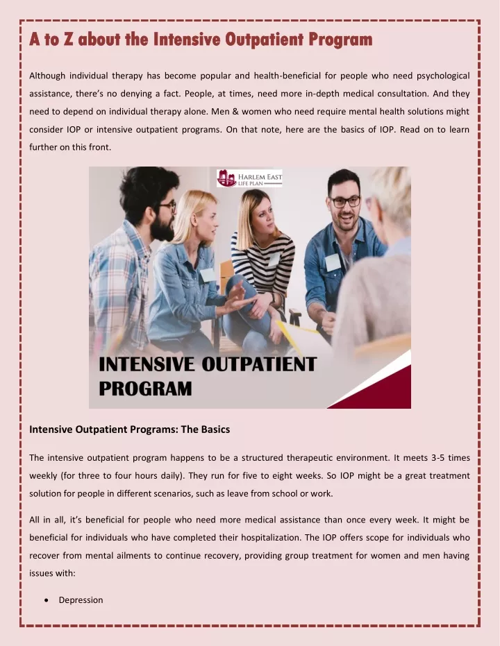 a to z about the intensive outpatient program