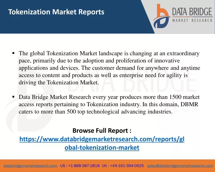 tokenization market reports