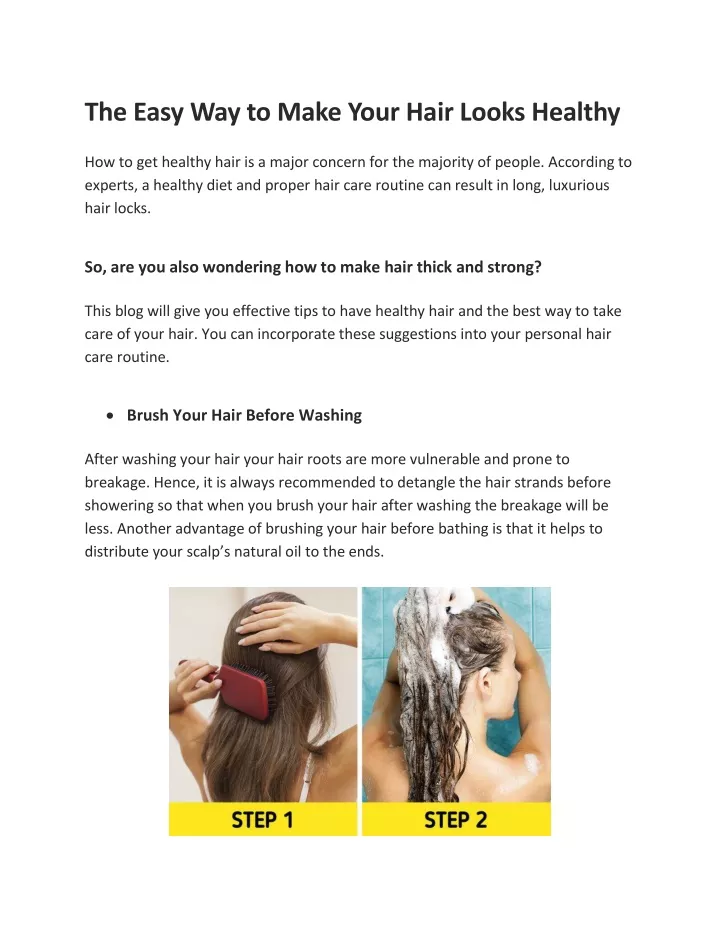 the easy way to make your hair looks healthy