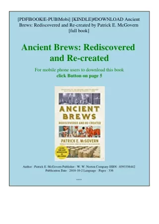 pdf book e pub mobi kindle download ancient brews