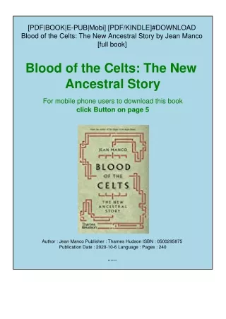 [PDF/KINDLE]#DOWNLOAD Blood of the Celts The New Ancestral Story  by Jean Ma