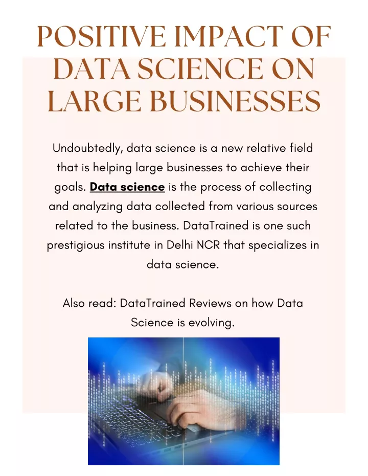 positive impact of data science on large