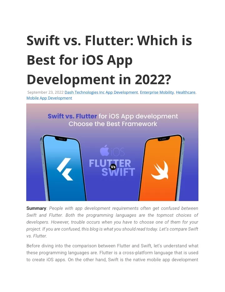 swift vs flutter which is best