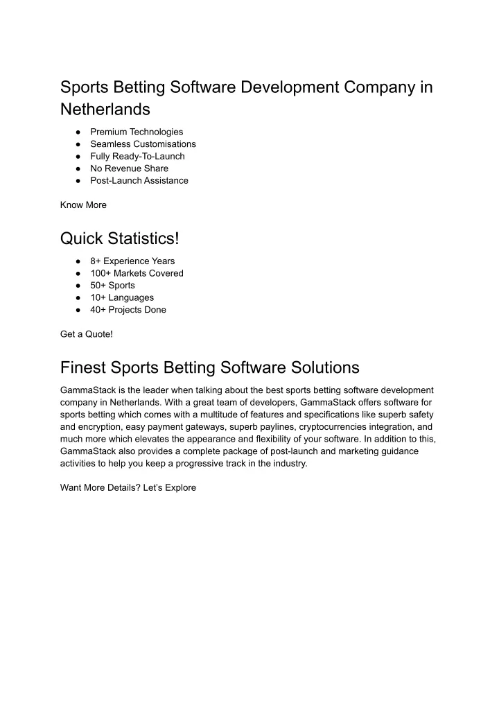 sports betting software development company