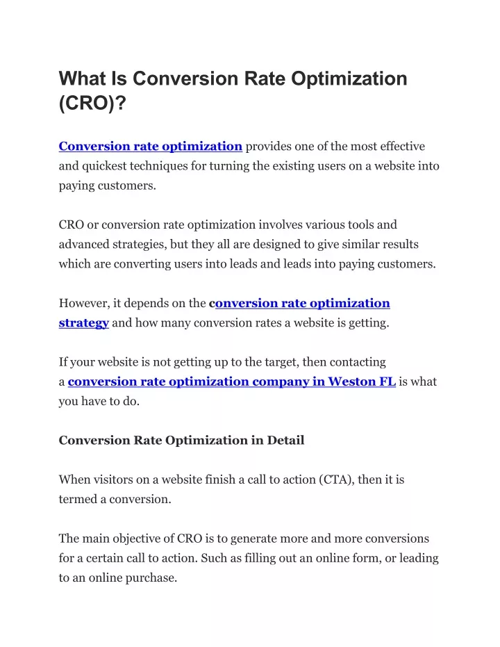 what is conversion rate optimization cro