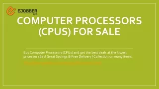 computer processors cpus for sale