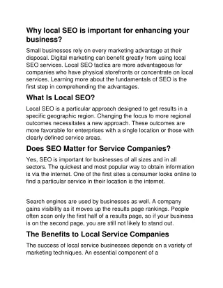 Why local SEO is important for enhance your business