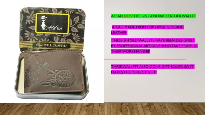 aflah new design genuine leather wallet