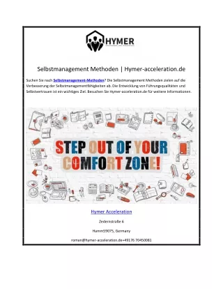 selbstmanagement methoden hymer acceleration de