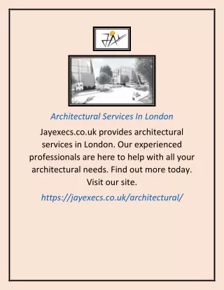 Architectural Services In London