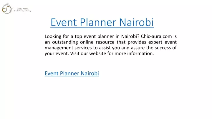 event planner nairobi