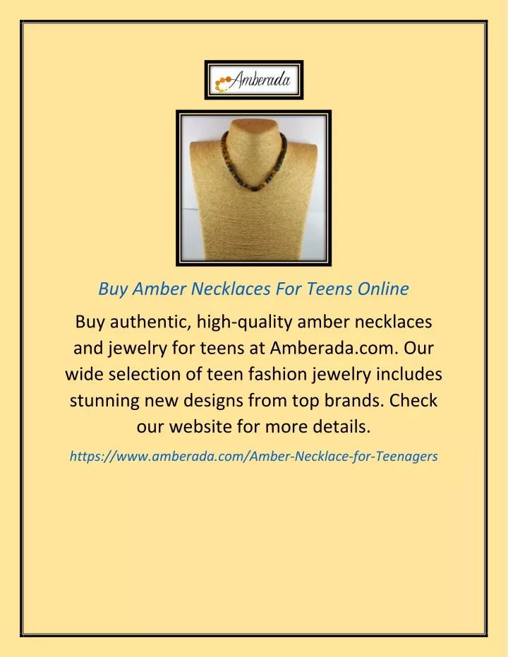 buy amber necklaces for teens online