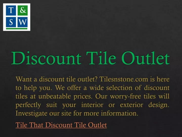 discount tile outlet