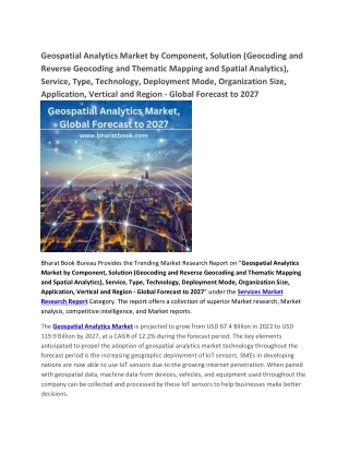 geospatial analytics market by component solution
