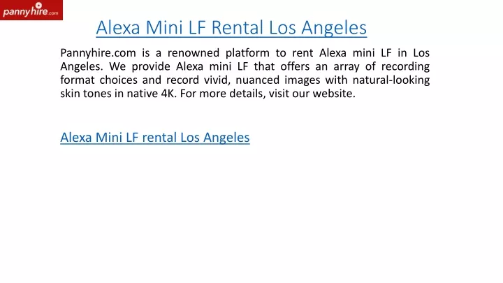 alexa mini lf rental los angeles