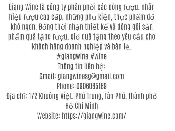 giang wine