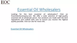 Essential Oil Wholesalers Essentialoilscompany.com