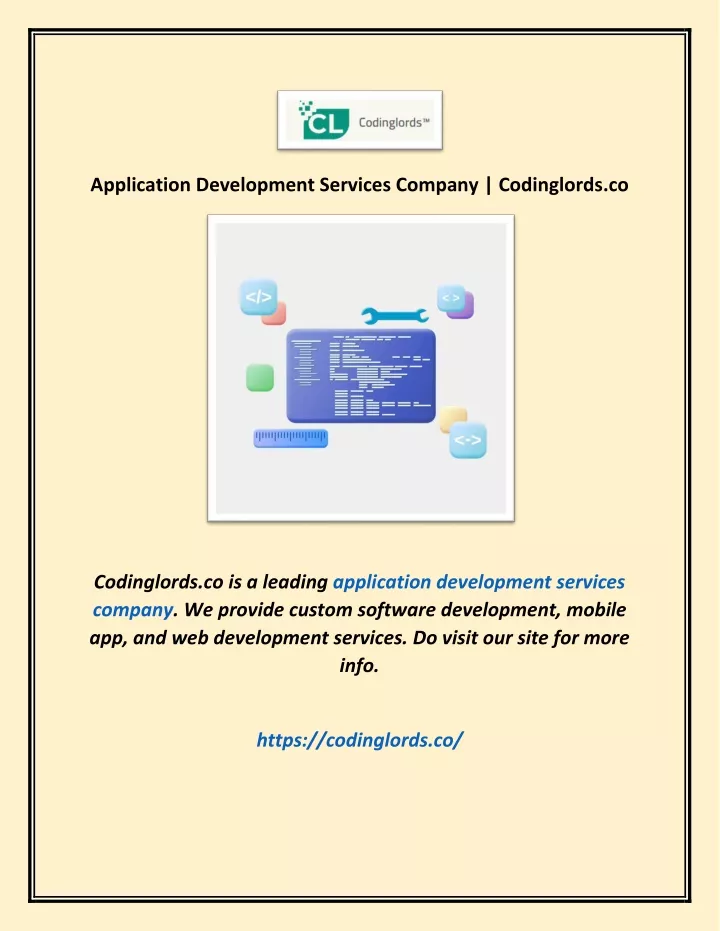 application development services company