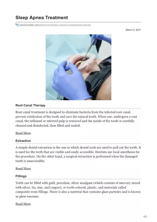 sleep apnea treatment