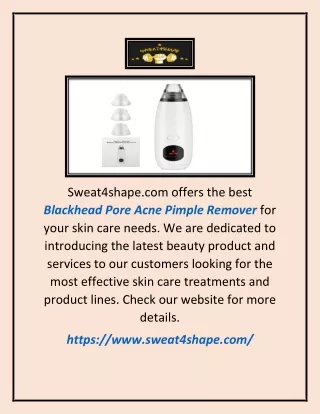 Blackhead Pore Acne Pimple Remover | Sweat4shape.com