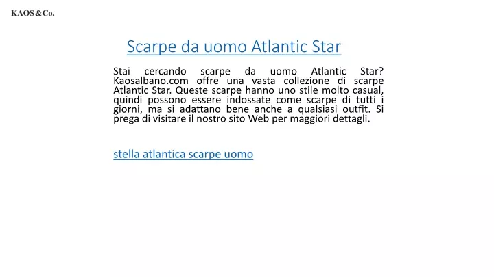 scarpe da uomo atlantic star