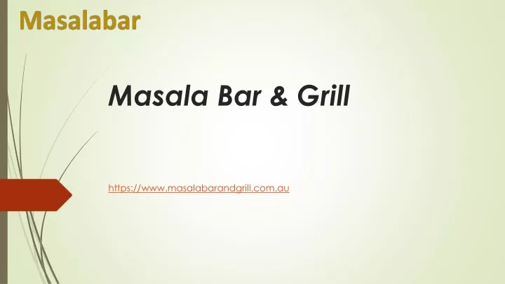 masala bar grill