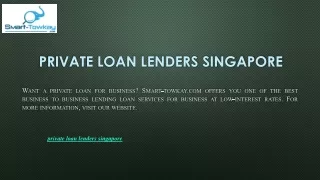 private loan lenders singapore