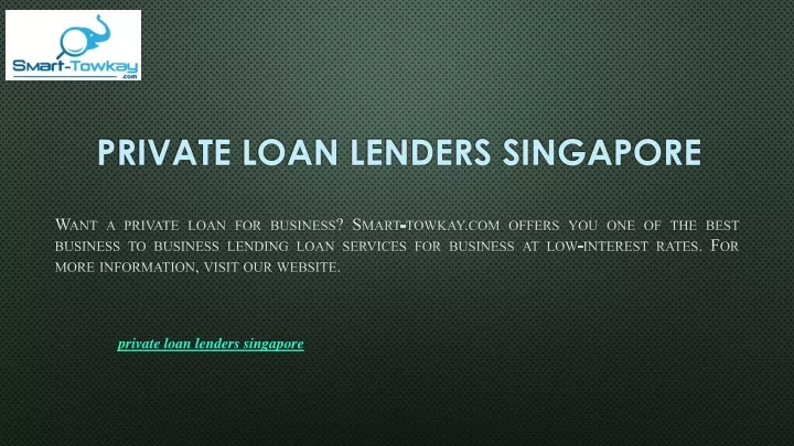 private loan lenders singapore