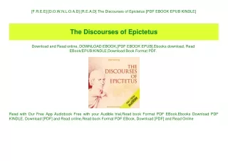 [F.R.E.E] [D.O.W.N.L.O.A.D] [R.E.A.D] The Discourses of Epictetus [PDF EBOOK EPUB KINDLE]