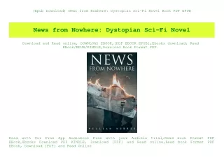 (Epub Download) News from Nowhere Dystopian Sci-Fi Novel Book PDF EPUB