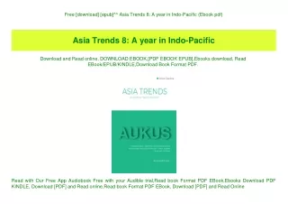 Free [download] [epub]^^ Asia Trends 8 A year in Indo-Pacific (Ebook pdf)