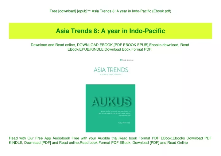 free download epub asia trends 8 a year in indo