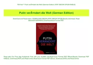 Pdf free^^ Putin verÃƒÂ¤ndert die Welt (German Edition) {PDF EBOOK EPUB KINDLE}