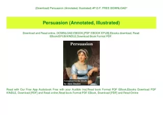 (Download) Persuasion (Annotated  Illustrated) #P.D.F. FREE DOWNLOAD^