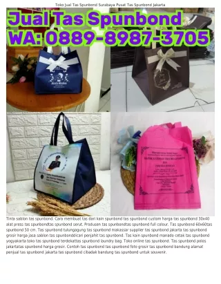 0889–8987–З705 (WA) Tas Spunbond 60 Cm Tas Spunbond Ponorogo