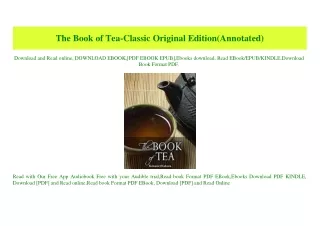 (READ-PDF!) The Book of Tea-Classic Original Edition(Annotated) download ebook PDF EPUB