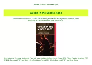{EBOOK} Guilds in the Middle Ages (READ PDF EBOOK)