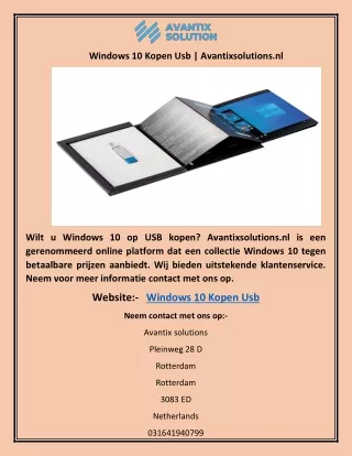 Windows 10 Kopen Usb | Avantixsolutions.nl