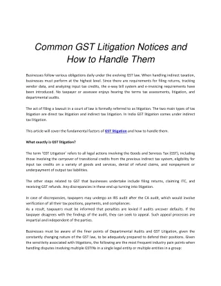 common gst litigation notices and how to handle