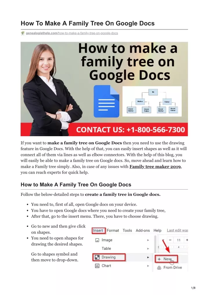 how to make a family tree on google docs