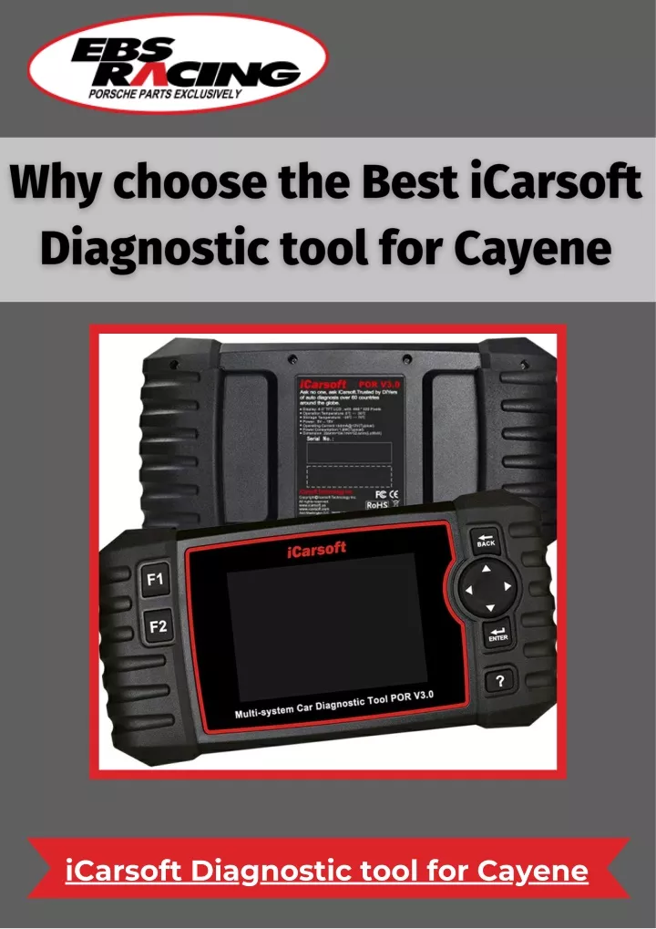 icarsoft diagnostic tool for cayene