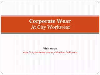 Corporate Wear At City Workwear