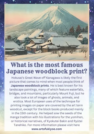 What is the most famous Japanese woodblock print