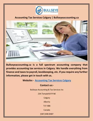 Accounting Tax Services Calgary | Bullseyeaccounting.ca