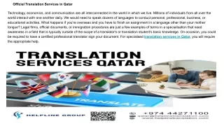official translation service