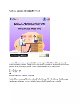 clinical decision support system