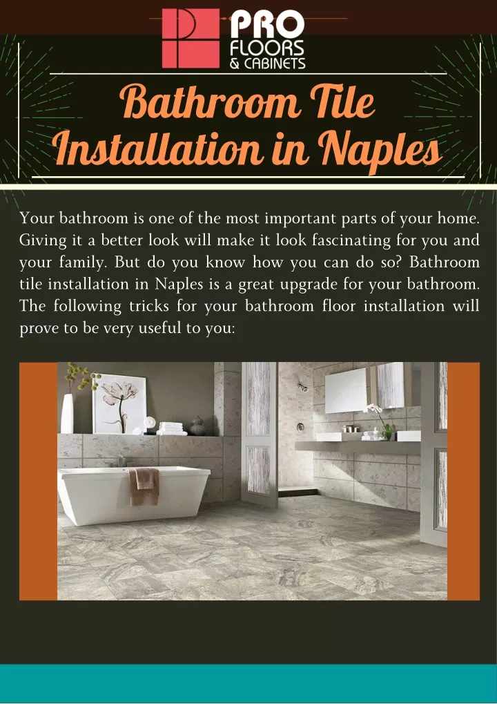 bathroom tile installation in naples