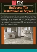 Bathroom Tile Installation In Naples|Profloors & Cabinets - slide 1